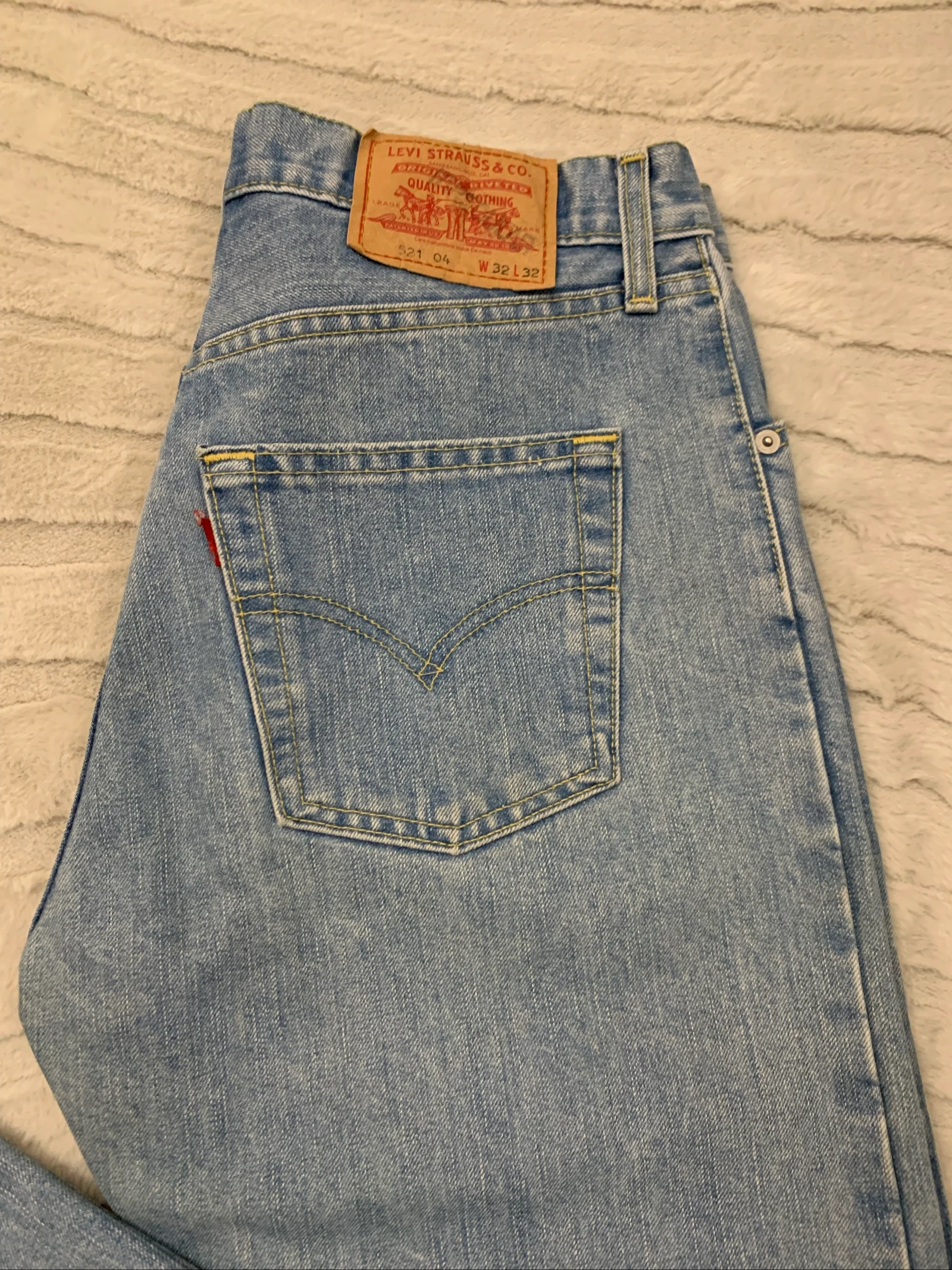 Levi’s Heren Lichtblauwe Rechte Been Jeans W32 L32 Denim Klassiek – photo 2